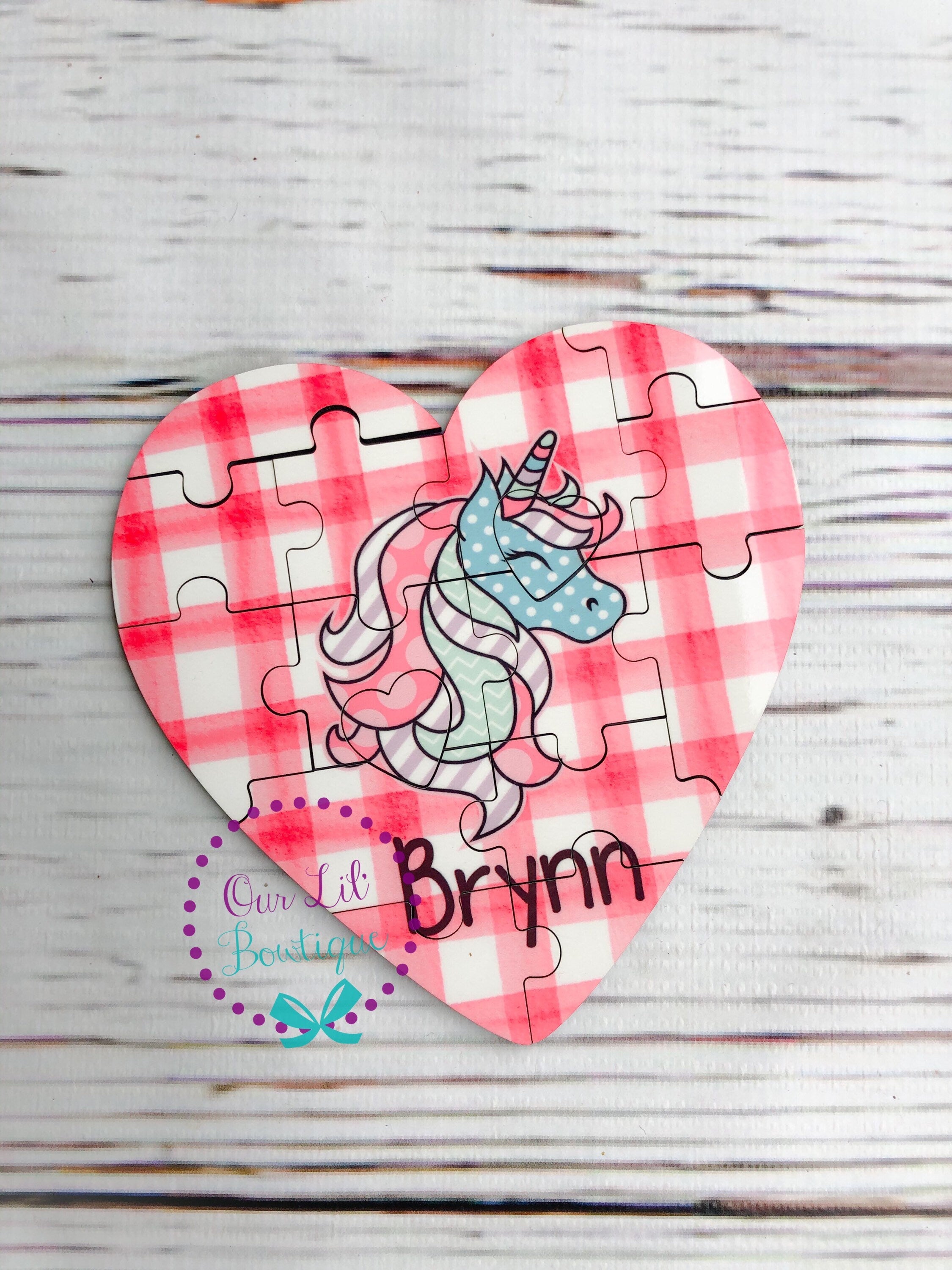 Personalized Valentine's Day Heart Puzzle: Custom Name Gift