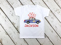 Valentine Police Car Shirt - Boy's Valentine Car - Personalized Valentine - Boy Valentine Shirt - Personalized - Police Car Shirt