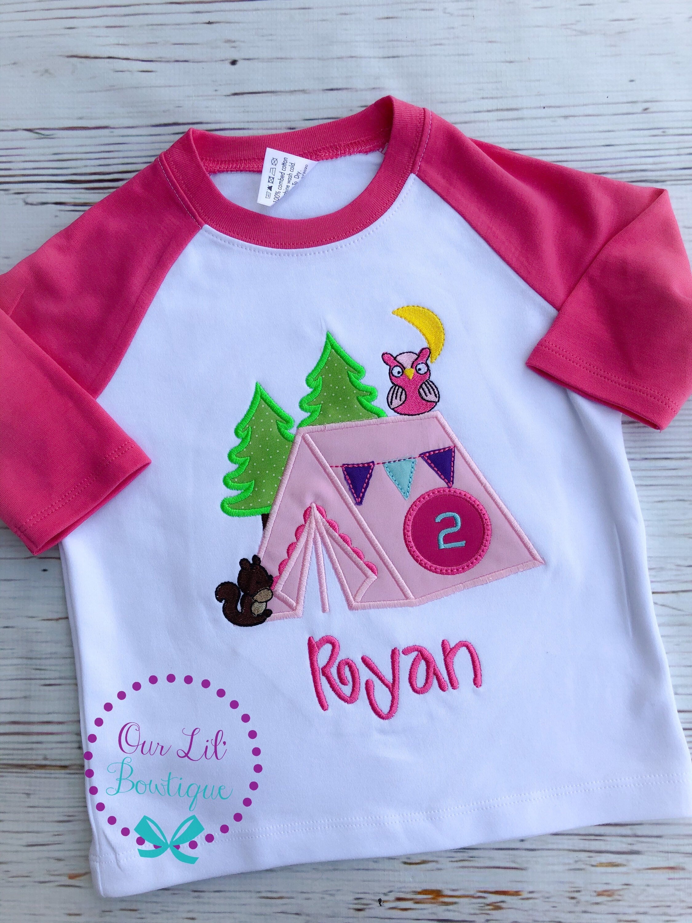 Campfire Birthday Shirt: Personalized Camping Party Tee