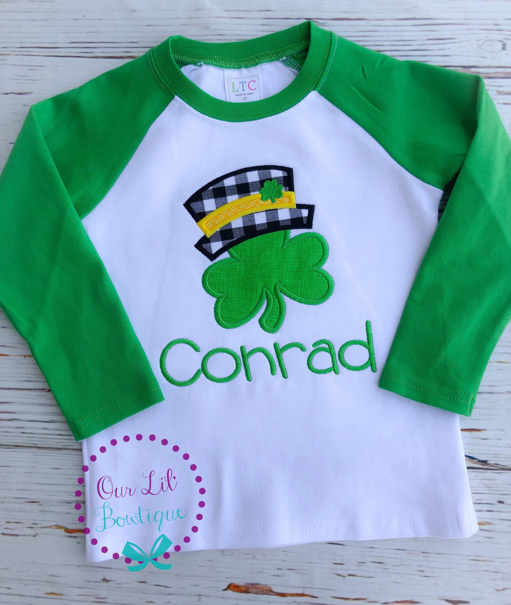 Personalized St. Patrick's Day Shirt: Shamrock Top Hat