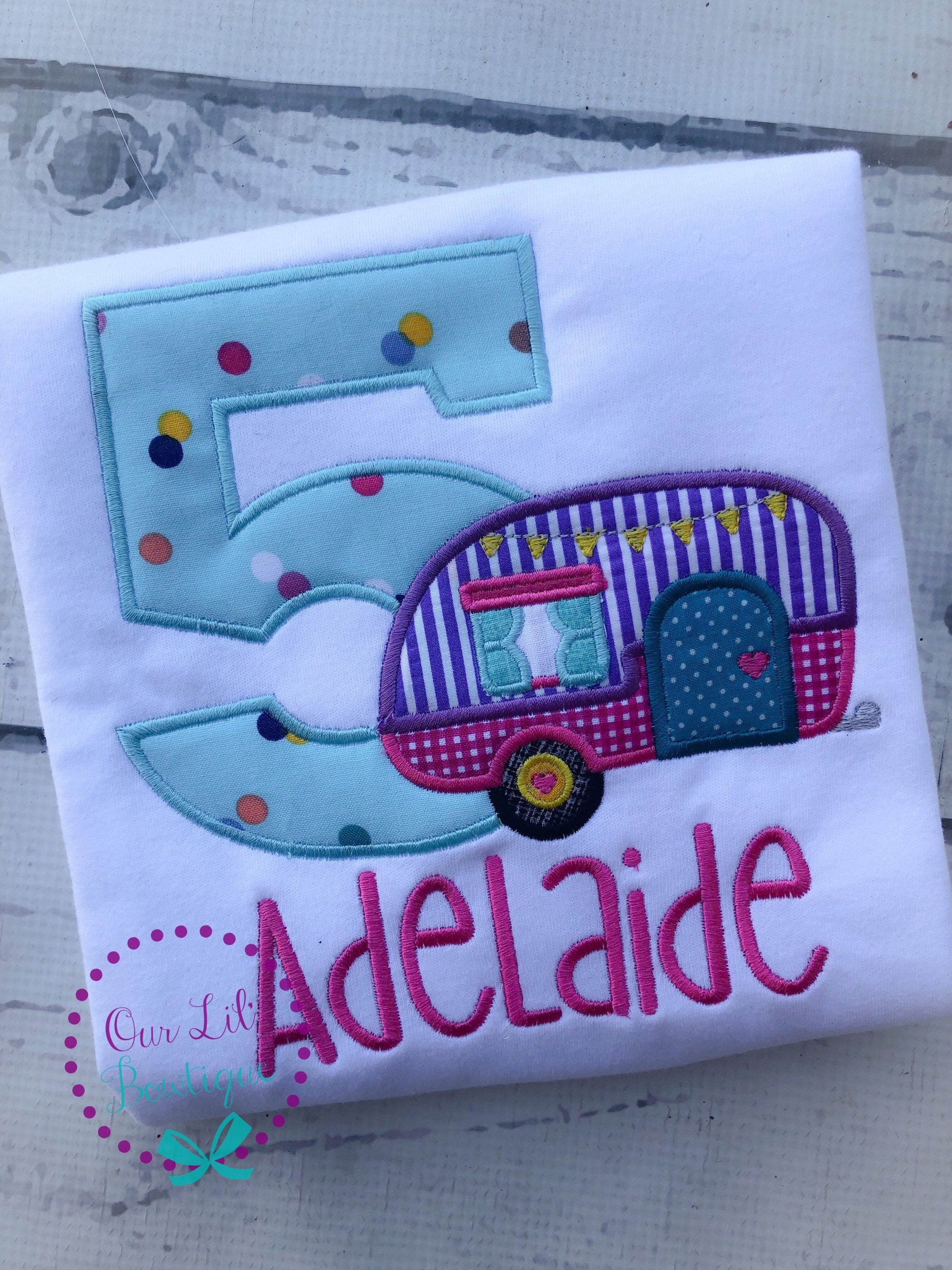 Camper Birthday Shirt: Personalized Campfire Party Tee