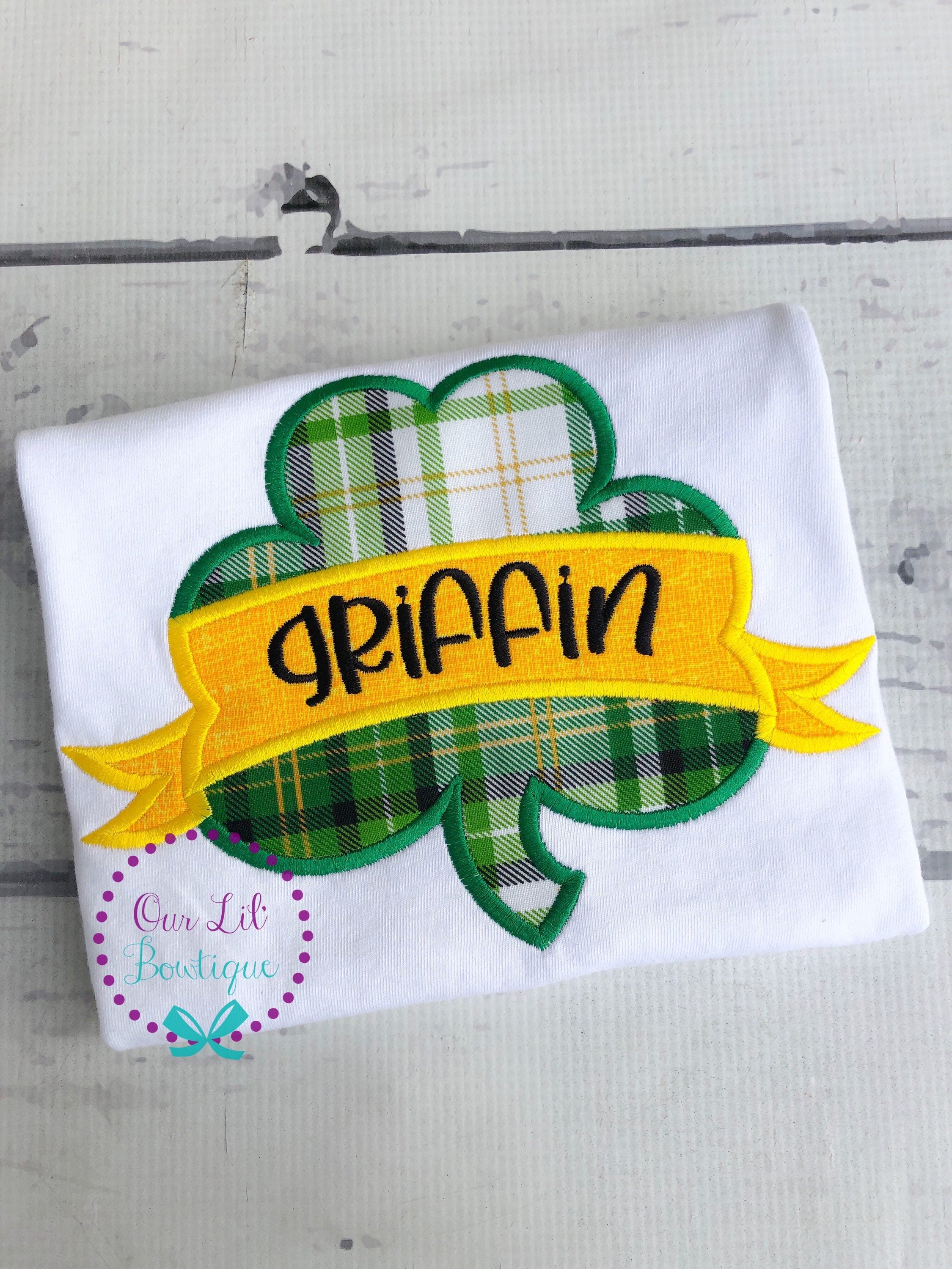 Personalized Shamrock Raglan Shirt - St. Patrick's Day Top Hat Design