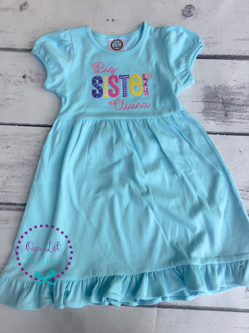 Big Sister Dress - Baby Announcement - Big Sister - Little Sister - Sibling Shirts - Pregnancy Announcement - Sister Shirt - Sister Dress