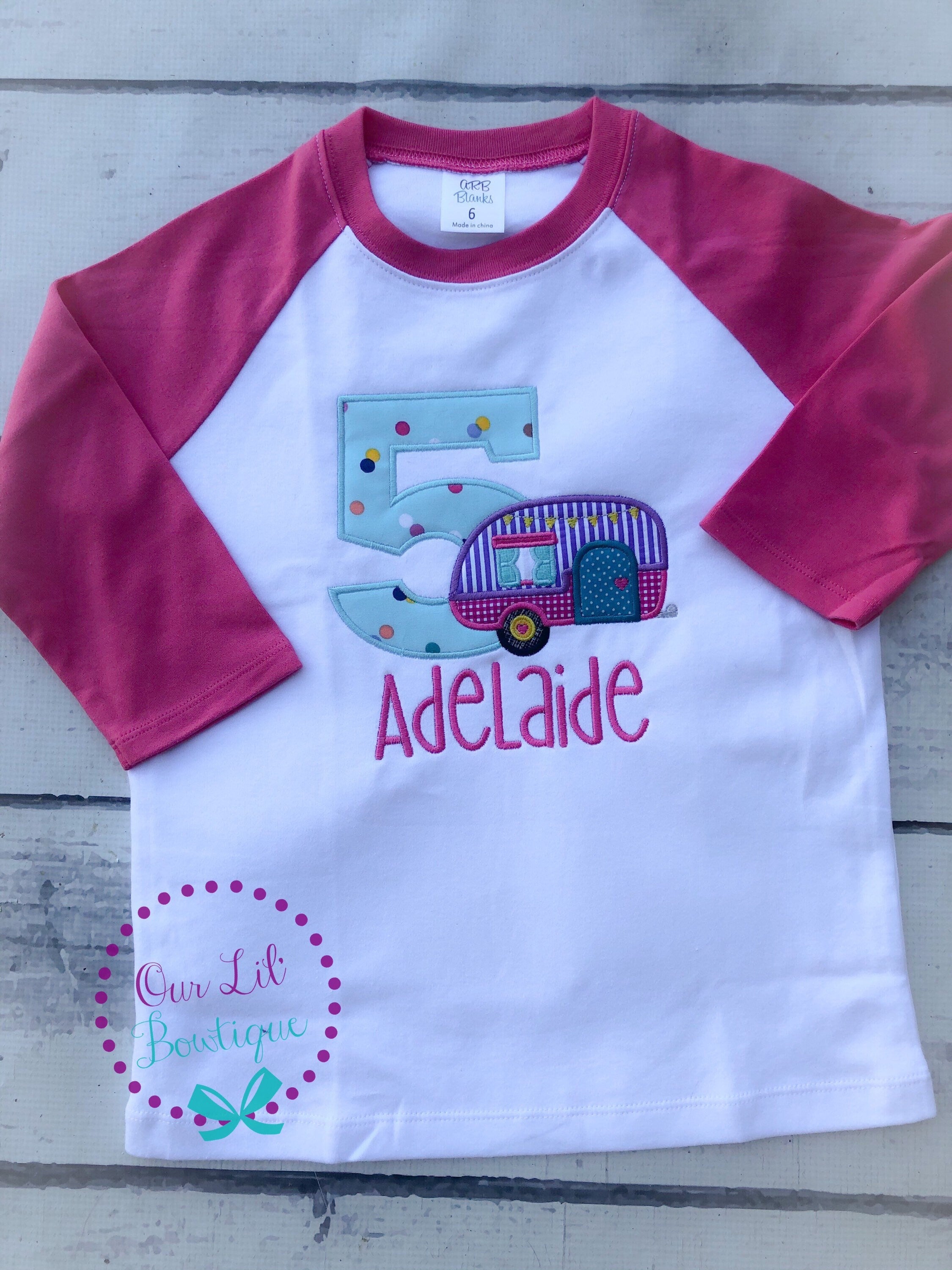 Camper Birthday Shirt: Personalized Campfire Party Tee