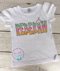 Girls Personalized Ice Cream Shirt: Summer Name Tee