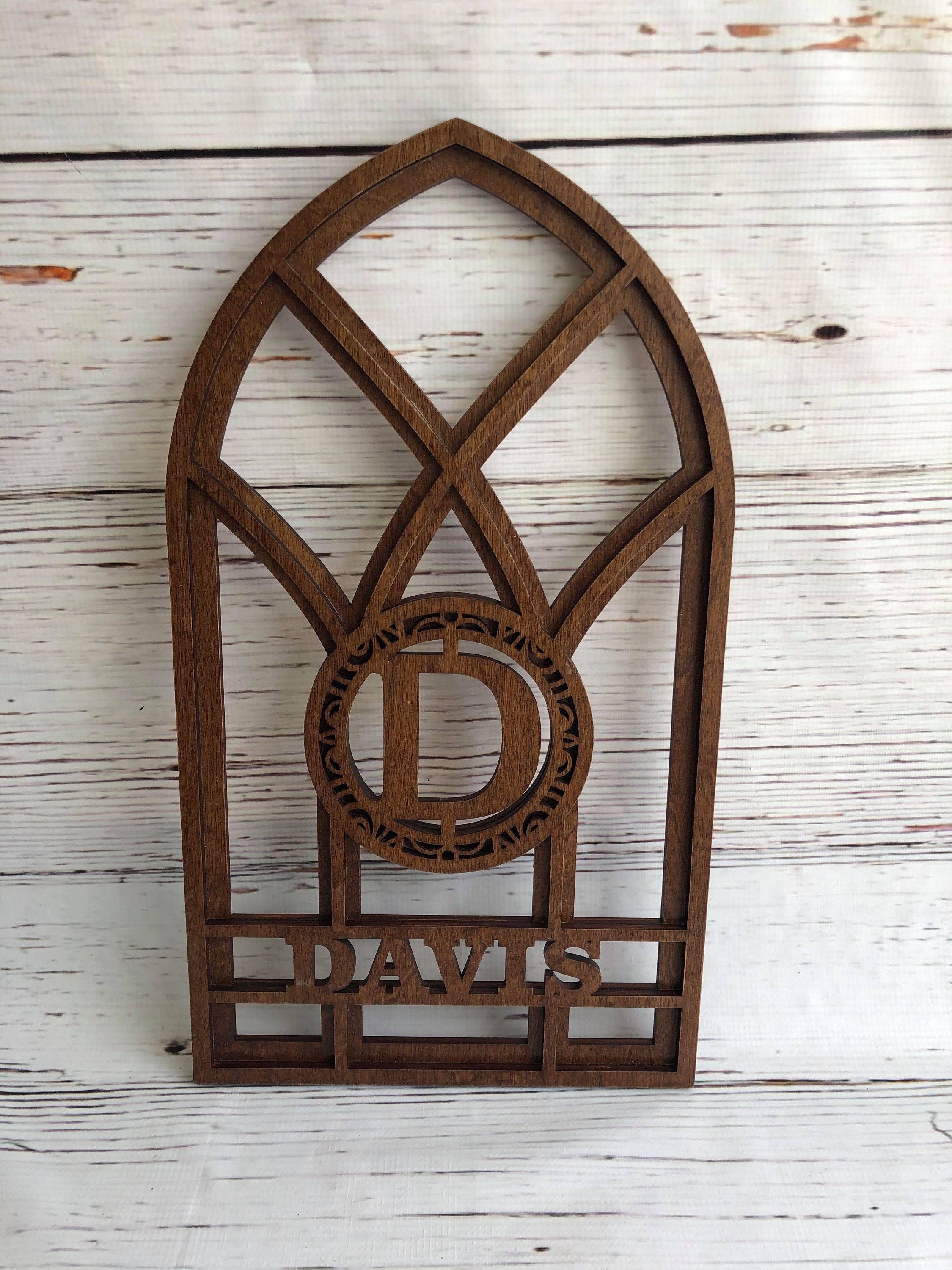 Personalized Wood Sign - Arch Window Monograms - Monogram Wood Sign - Window Arch Sign - Mantal Sign - Farmhouse Decor