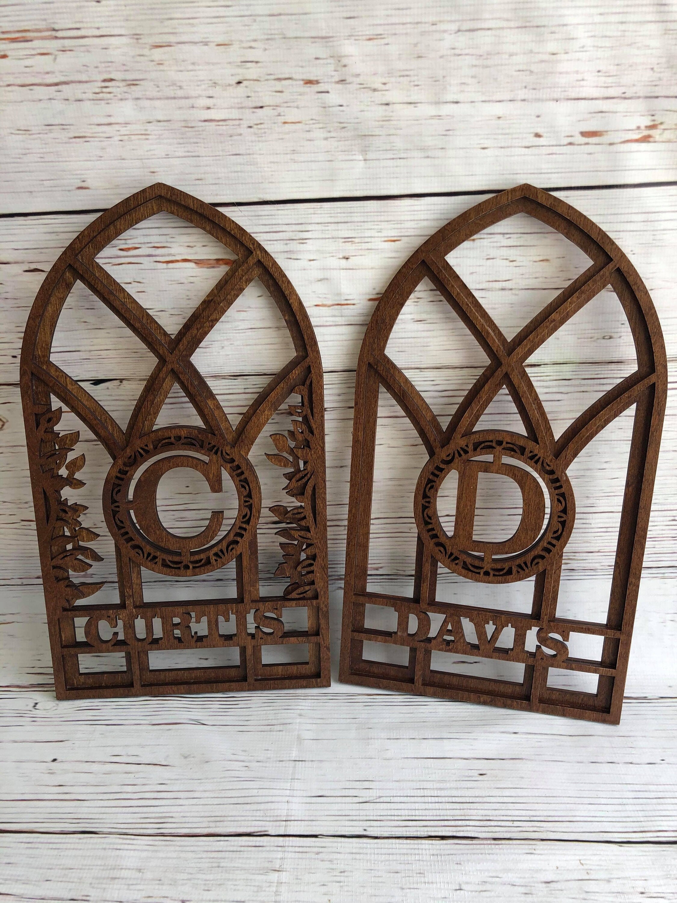 Personalized Wood Sign - Arch Window Monograms - Monogram Wood Sign - Window Arch Sign - Mantal Sign - Farmhouse Decor