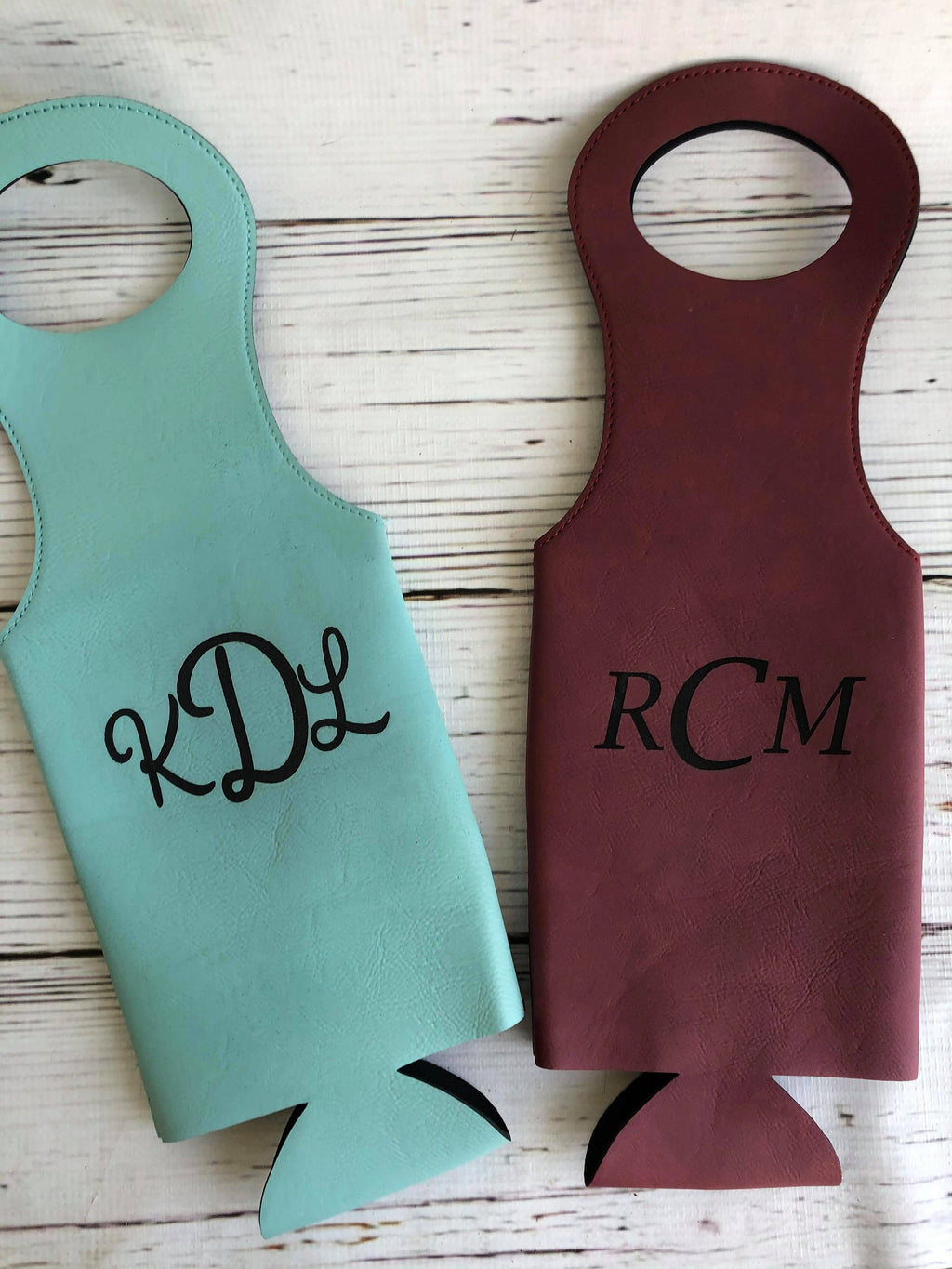 Monogrammed Wine Tote - Custom Wine Tote - Custom Engraved Leather Wine Bag - Wine Tote Bag - Personalized Wine Bag - Wine Carrier