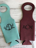 Monogrammed Wine Tote - Custom Wine Tote - Custom Engraved Leather Wine Bag - Wine Tote Bag - Personalized Wine Bag - Wine Carrier