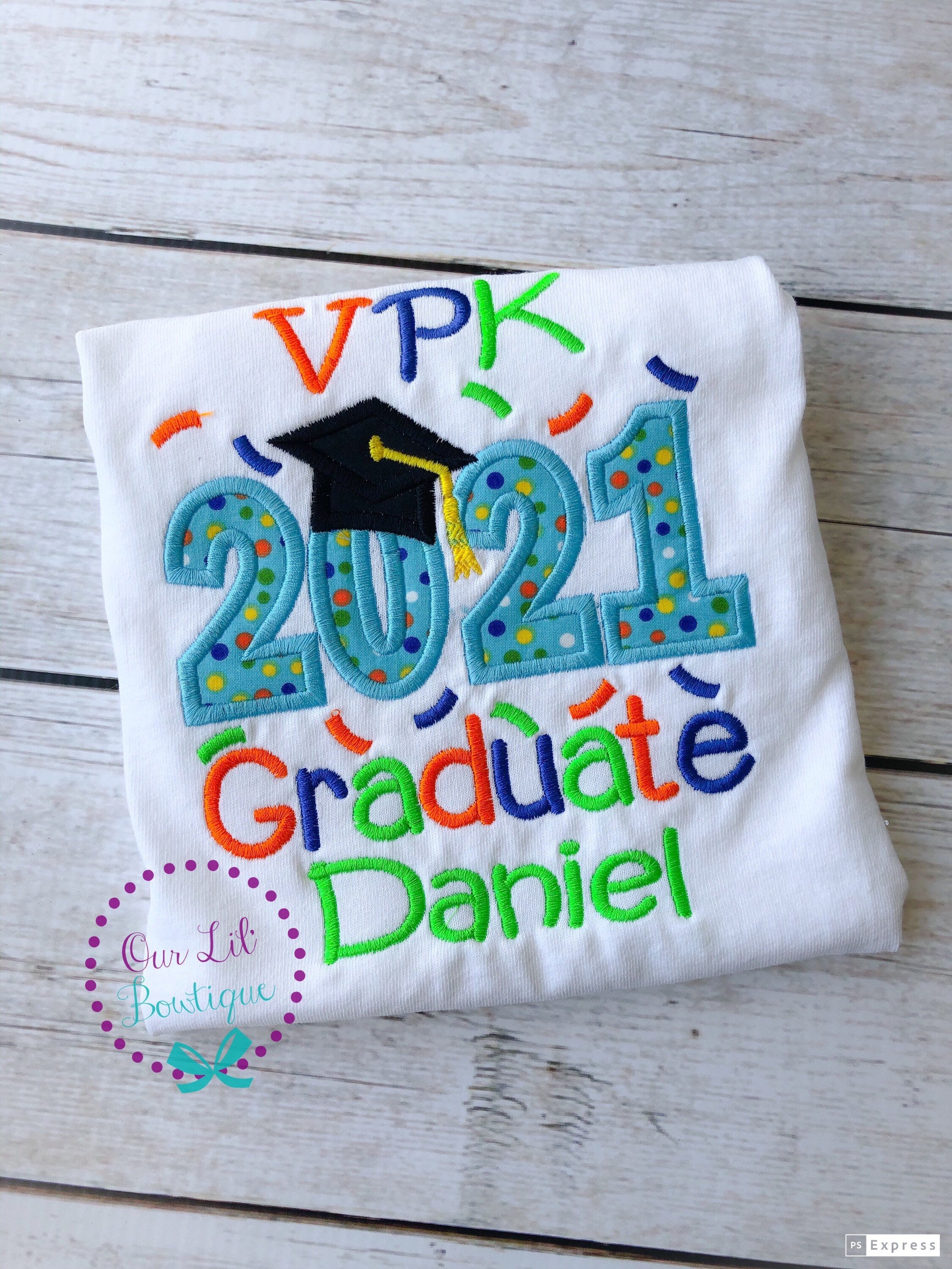 Graduation Shirt - Pre-K Graduation Shirt - Preschool Grad - Grad Shirt -Personalized Grad Shirt - Kindergarten Graduation - 2026 Grad - VPK