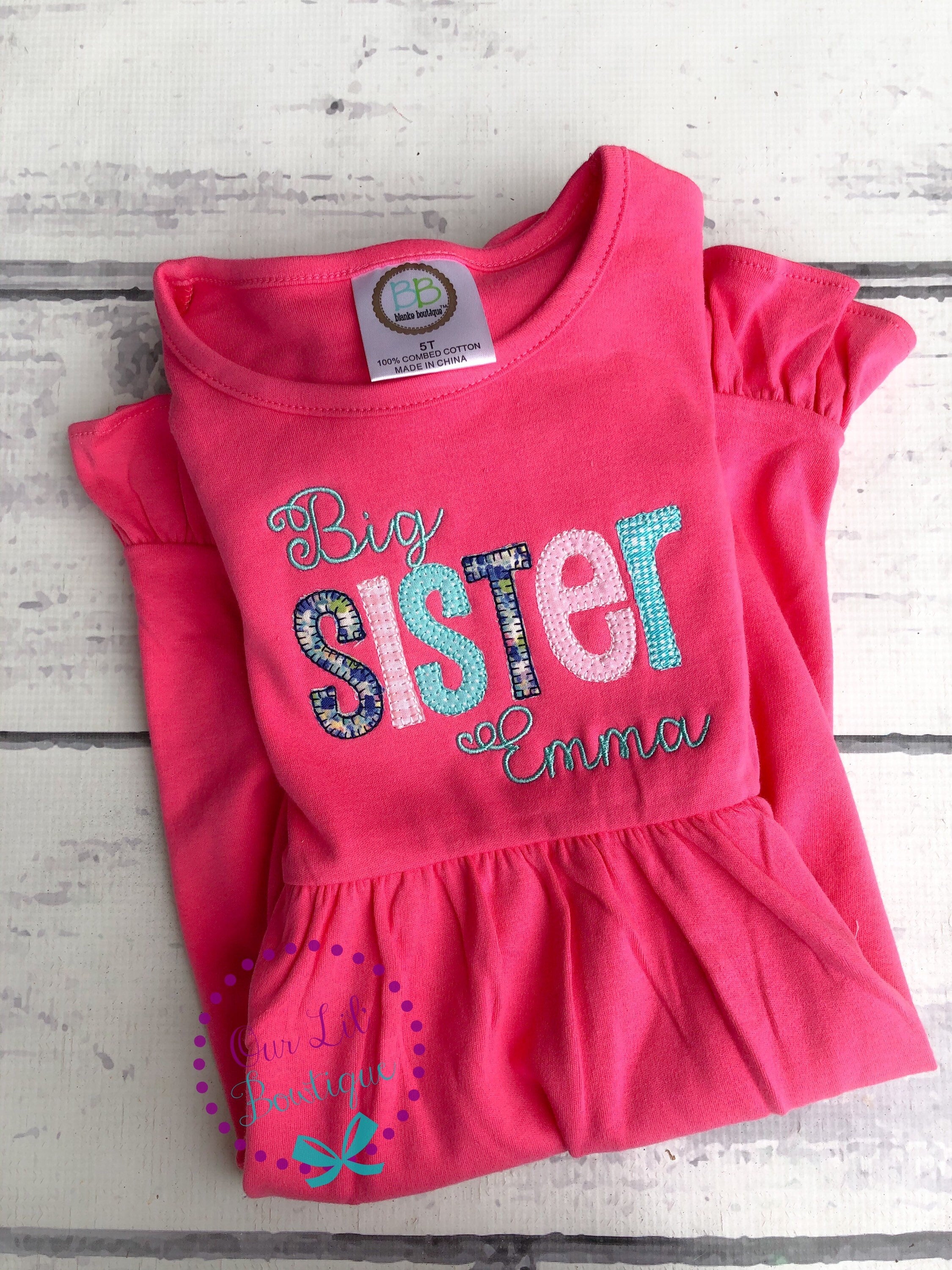 Big Sister Dress - Baby Announcement - Big Sister - Little Sister - Sibling Shirts - Pregnancy Announcement - Sister Shirt - Sister Dress