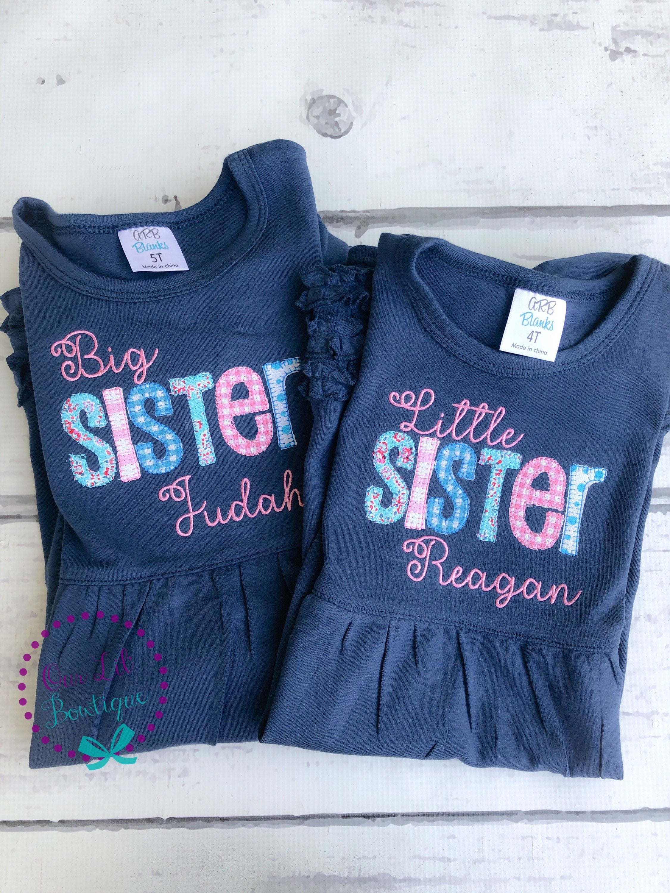 Big Sister Dress - Baby Announcement - Big Sister - Little Sister - Sibling Shirts - Pregnancy Announcement - Sister Shirt - Sister Dress
