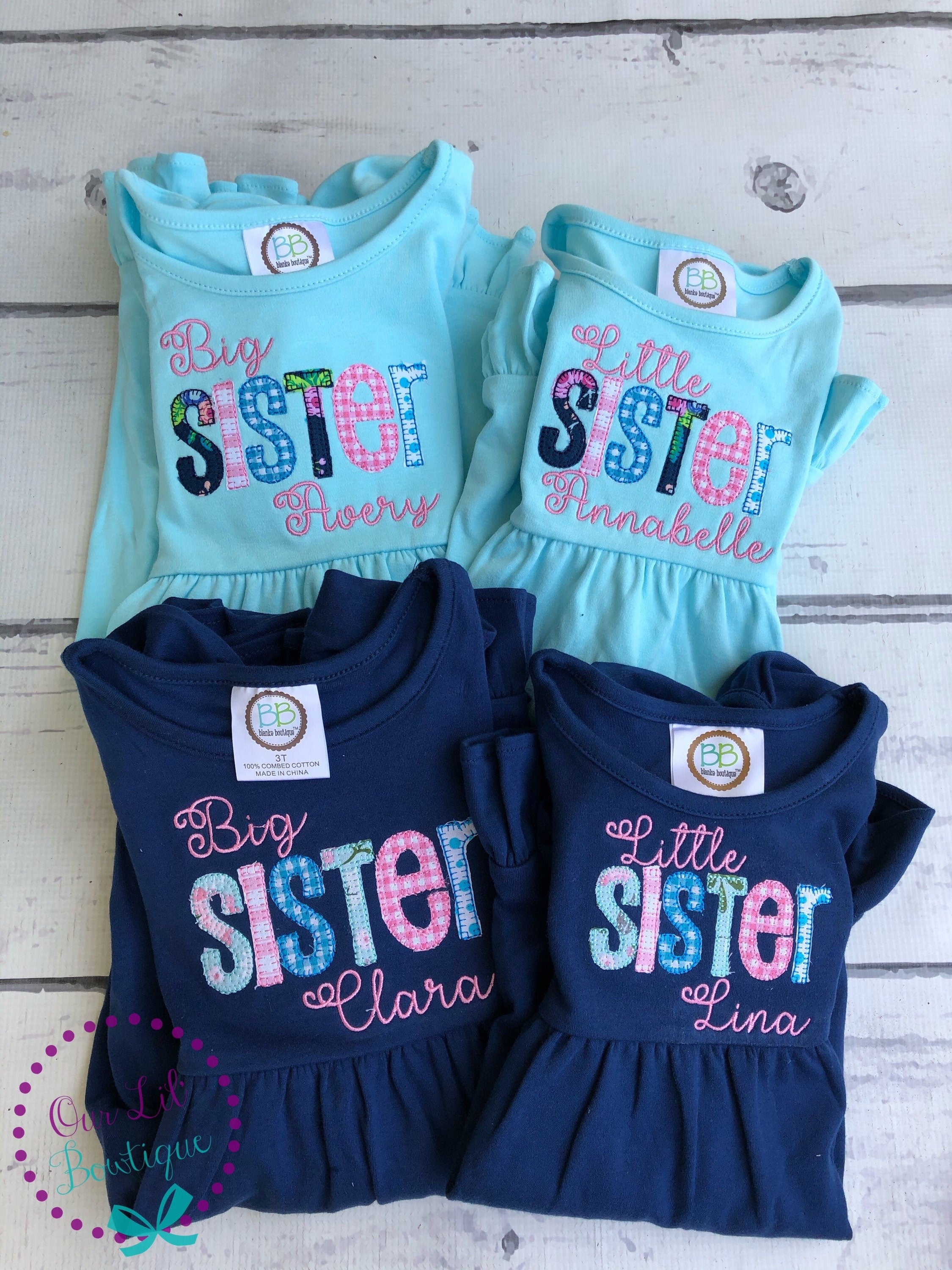 Big Sister Dress - Baby Announcement - Big Sister - Little Sister - Sibling Shirts - Pregnancy Announcement - Sister Shirt - Sister Dress