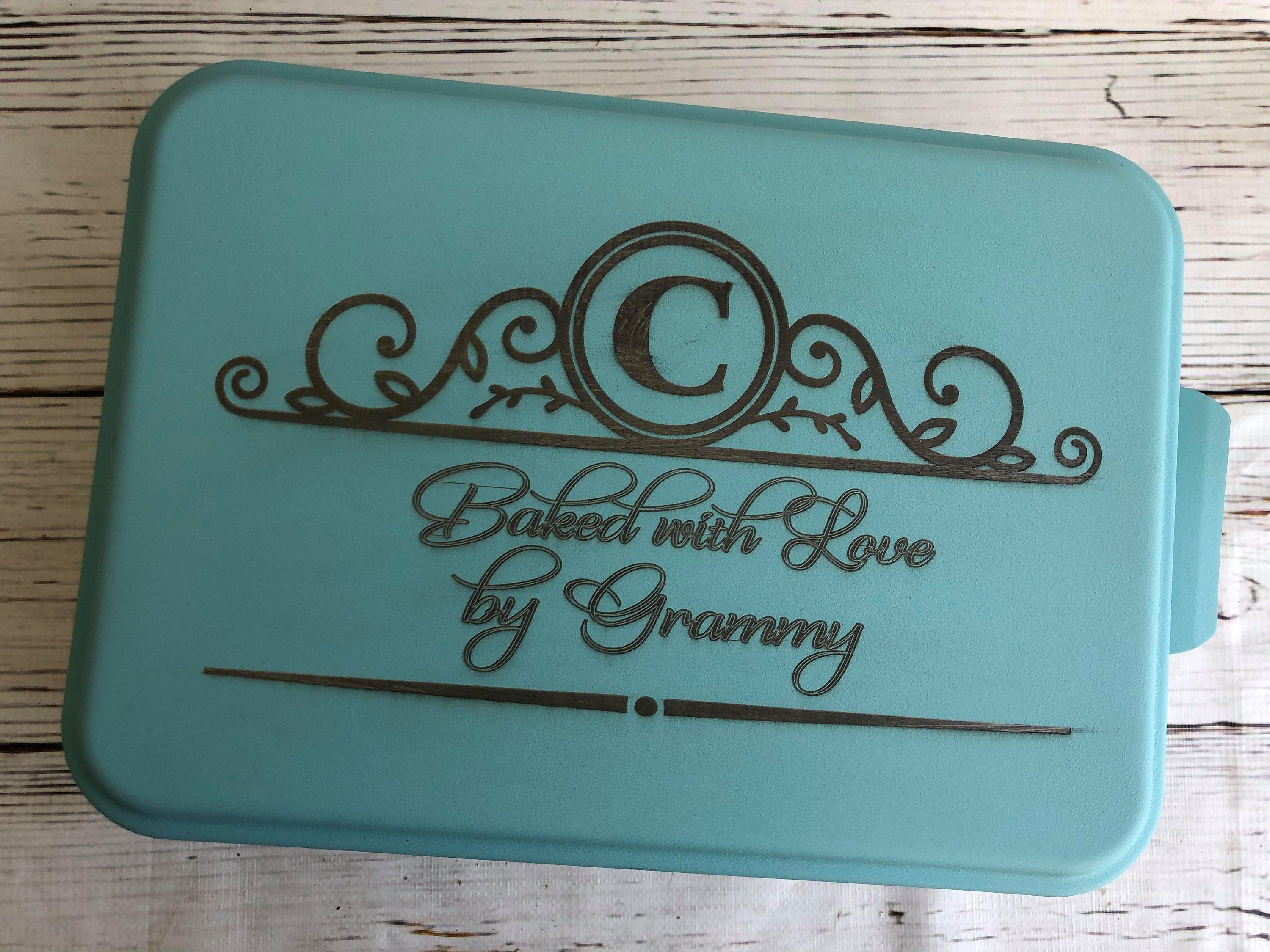 Personalized Baking Pan - Custom Engraved Baking Pan - Cake Pan - Customized Metal Cake Pan - Baking Pan With Lid - Cake Pan With Engraving