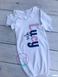 Baby Girl Coming Home Outfit - Nautical Theme Baby Girl Outfit