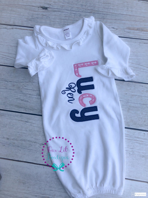 Baby Girl Coming Home Outfit - Nautical Theme Baby Girl Outfit