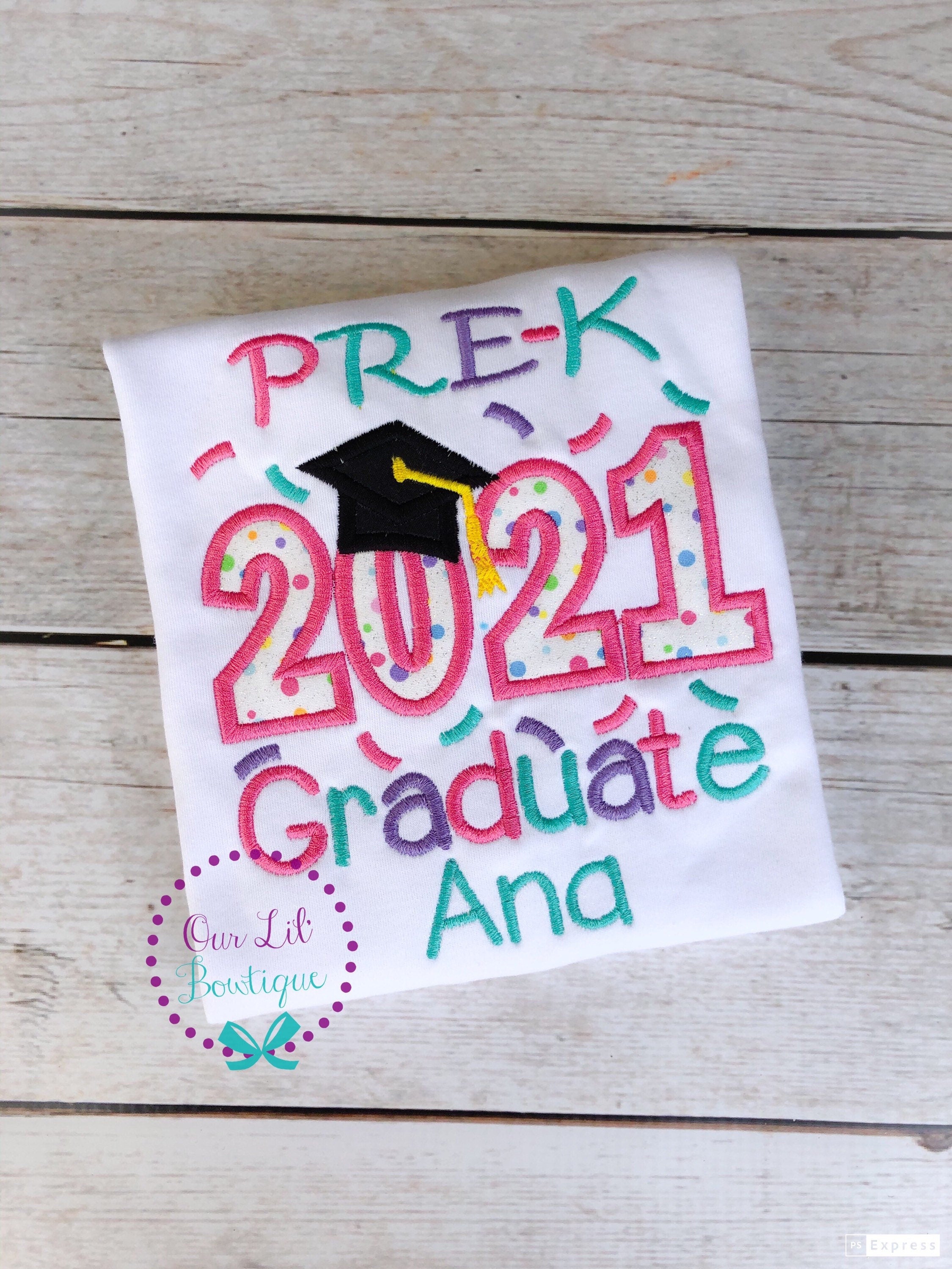 Graduation Shirt - Pre-K Graduation Shirt - Preschool Grad - Grad Shirt -Personalized Grad Shirt - Kindergarten Graduation - 2026 Grad - VPK