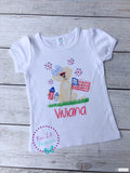 Personalized Patriotic Dog Shirt: 4th of July Kids Tee