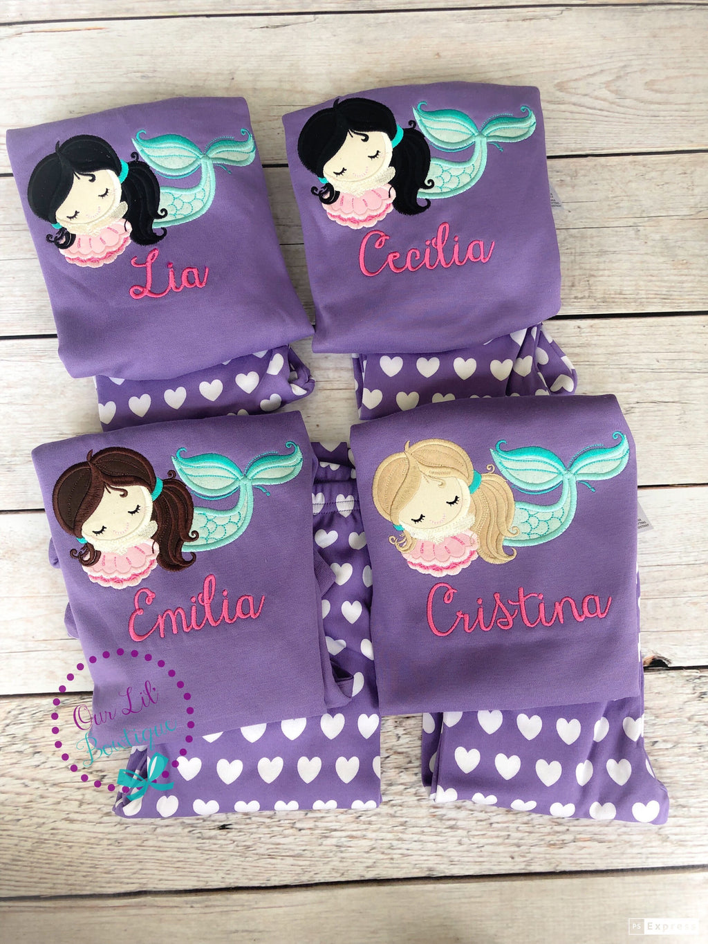 Personalized Mermaid Applique Birthday Shirt