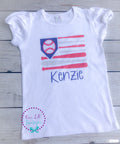 Baseball Bat Flag Shirt - Patriotic 4th of July - Kids