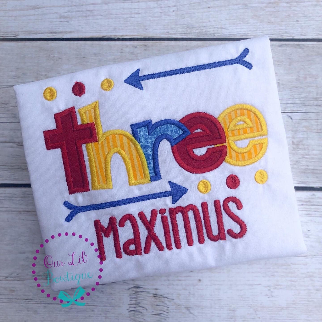 Personalized Boys Birthday Shirt: Arrow Design, Custom Age