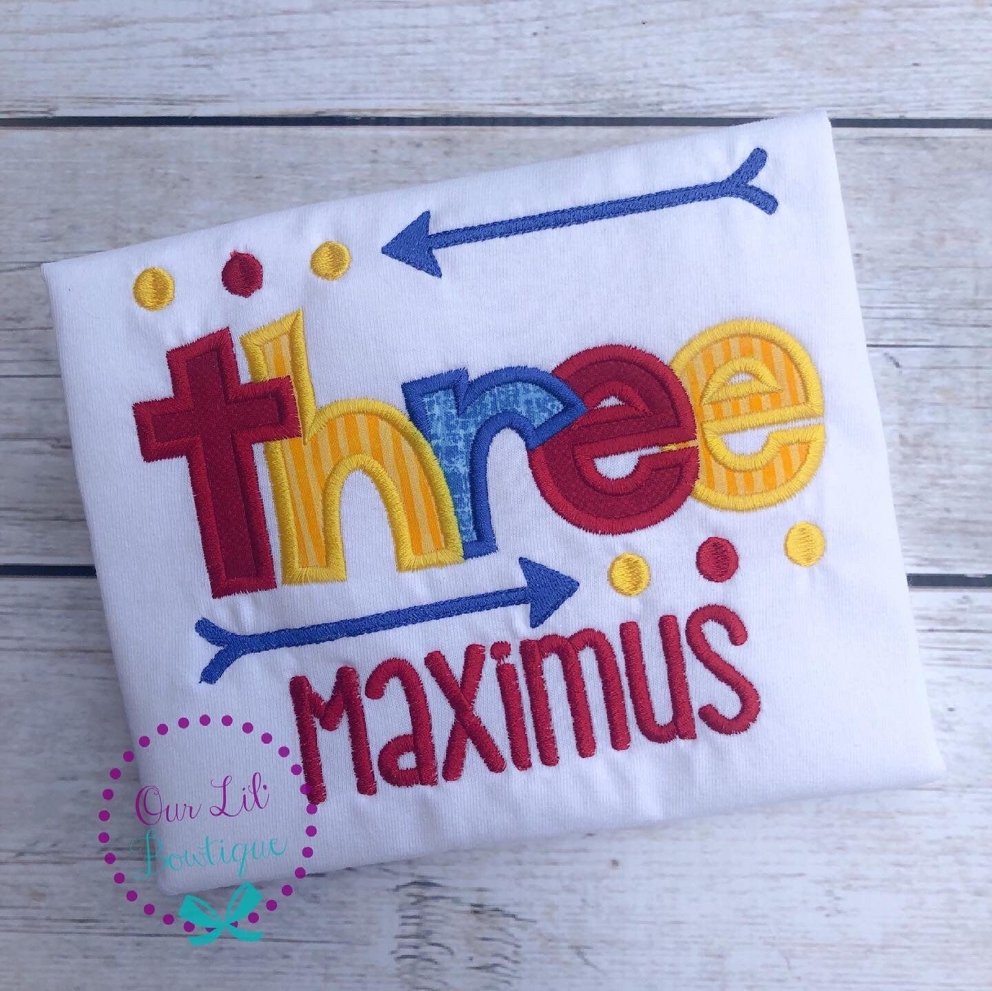 Personalized Boys Birthday Shirt: Arrow Design, Custom Age