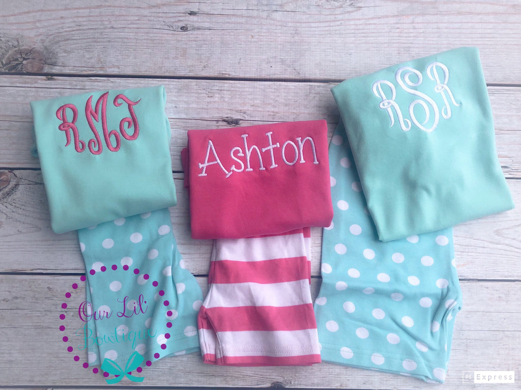 Valentine Pajamas - Valentine PJs- Pajamas- Personalized Valentine PJs - Monogrammed Valentine Pajamas -Matching Valentine Pajamas