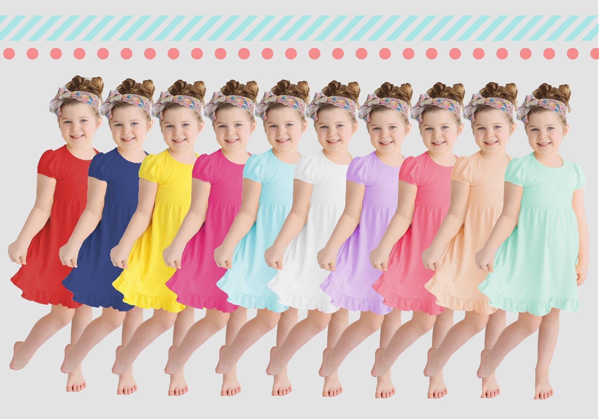 Personalized 3rd Birthday Dress: Embroidered Lollipop Outfit