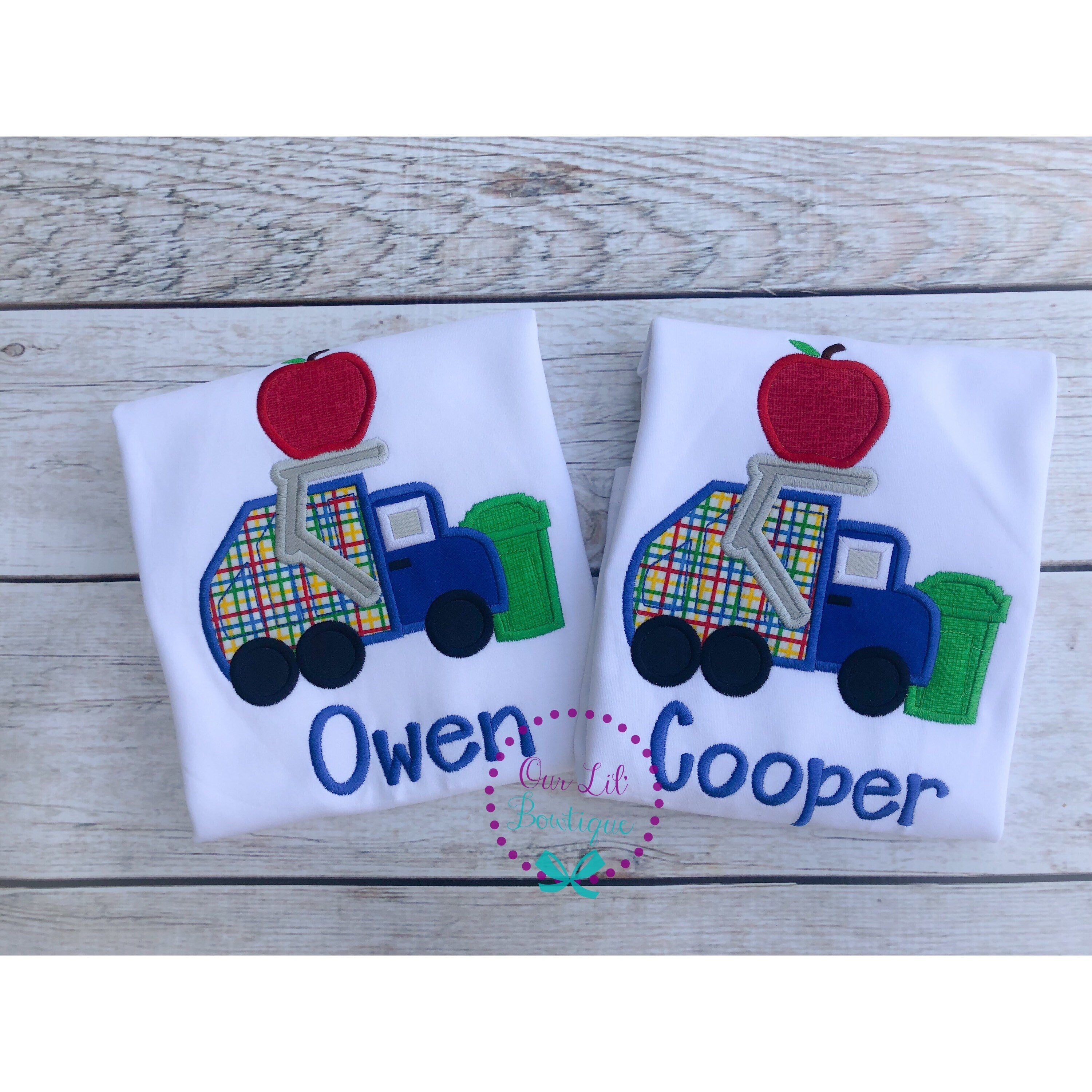 School Shirt - Preschool Shirt - Truck Shirt - Garbage Truck - Kindergarten Shirt - Boy Back to School Shirt - Trash Truck Shirt