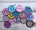 Embroidered Monogram Bag Tag: Personalized Backpack, Lunchbox, Luggage