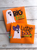 Ghost Halloween Shirt: Sibling Appliqué Ruffle Sleeve