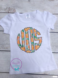 Girls Pumpkin Monogram Shirt: Personalized Fall Tee