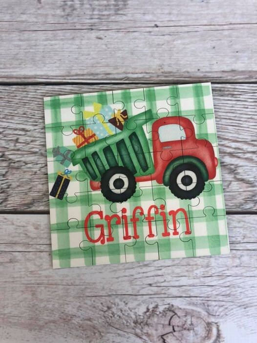 Personalized Christmas Puzzle - Personalized Puzzle - Kids Puzzle - Christmas Puzzle - Sublimated Puzzle - Custom Name Puzzle-Christmas Gift