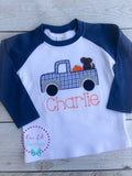 Pumpkin Truck Appliqué Shirt - Personalized Thanksgiving Halloween