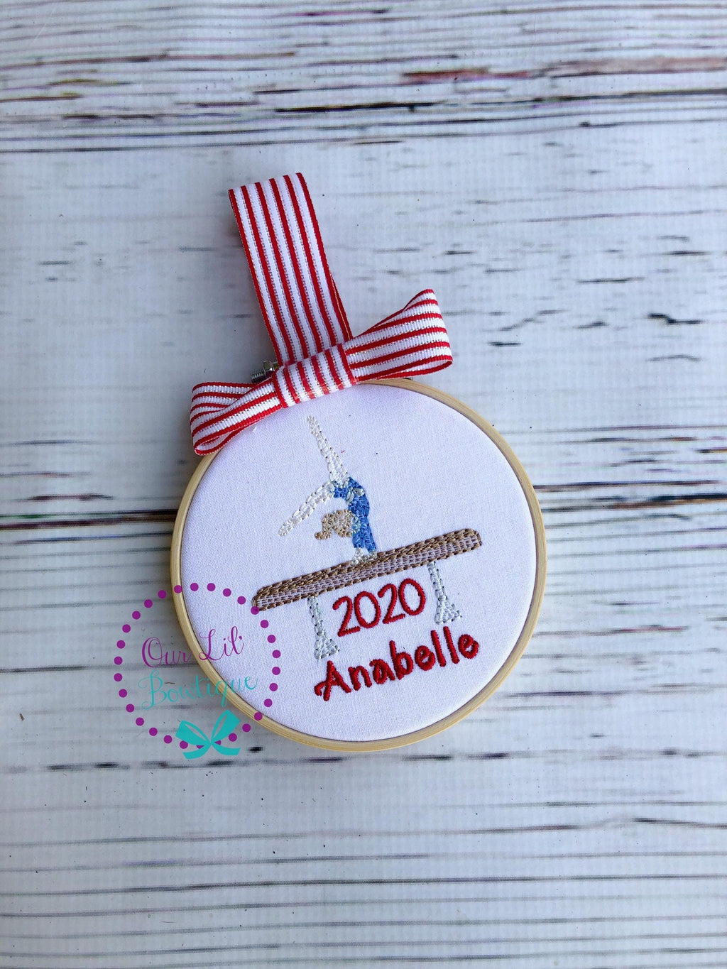 Personalized Embroidered Christmas Ornament: Custom Keepsake Gift
