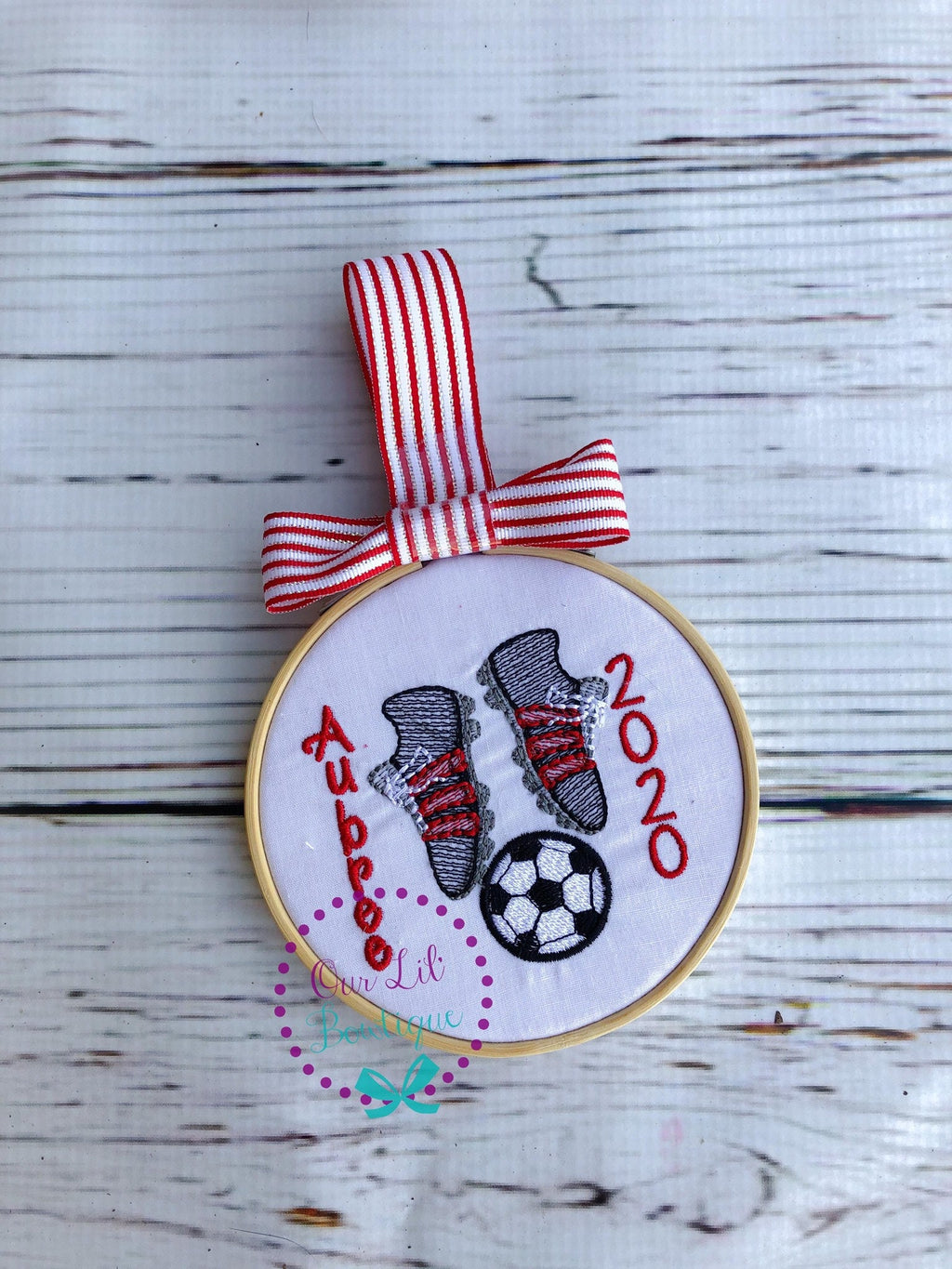 Personalized Embroidered Christmas Ornament: Custom Keepsake Gift