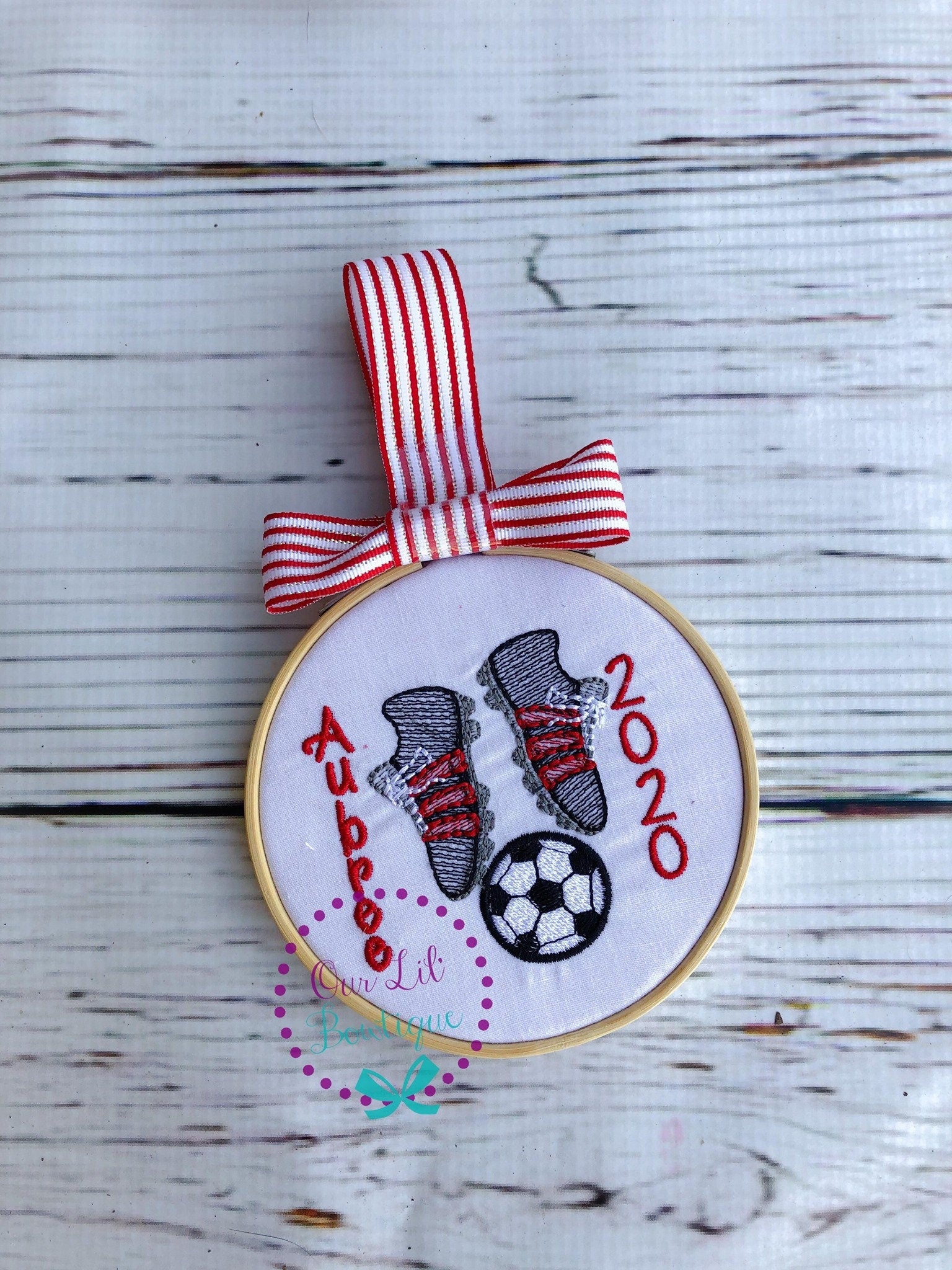 Personalized Embroidered Christmas Ornament: Custom Keepsake Gift