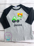 Personalized Halloween Digger Shirt: Candy Corn Construction Tee