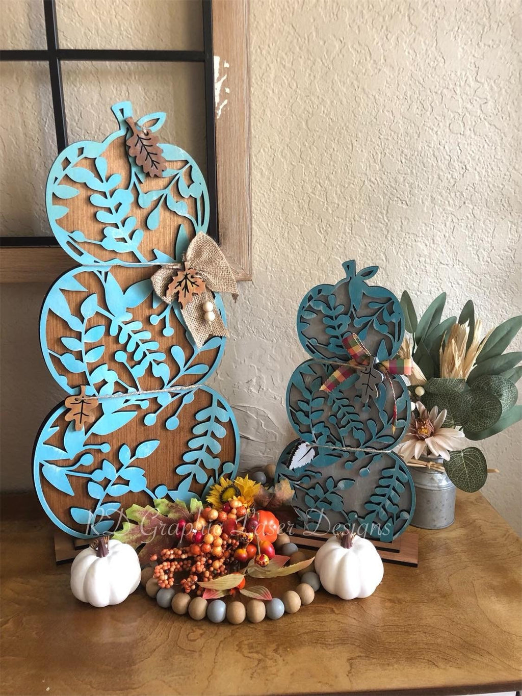 Stacked Pumpkin Sign - Cheetah Pumpkin - Last Name Pumpkin Sign - Personalized Pumpkin Sign - Monogrammed Sign - 3D Fall Sign - Fall Decor