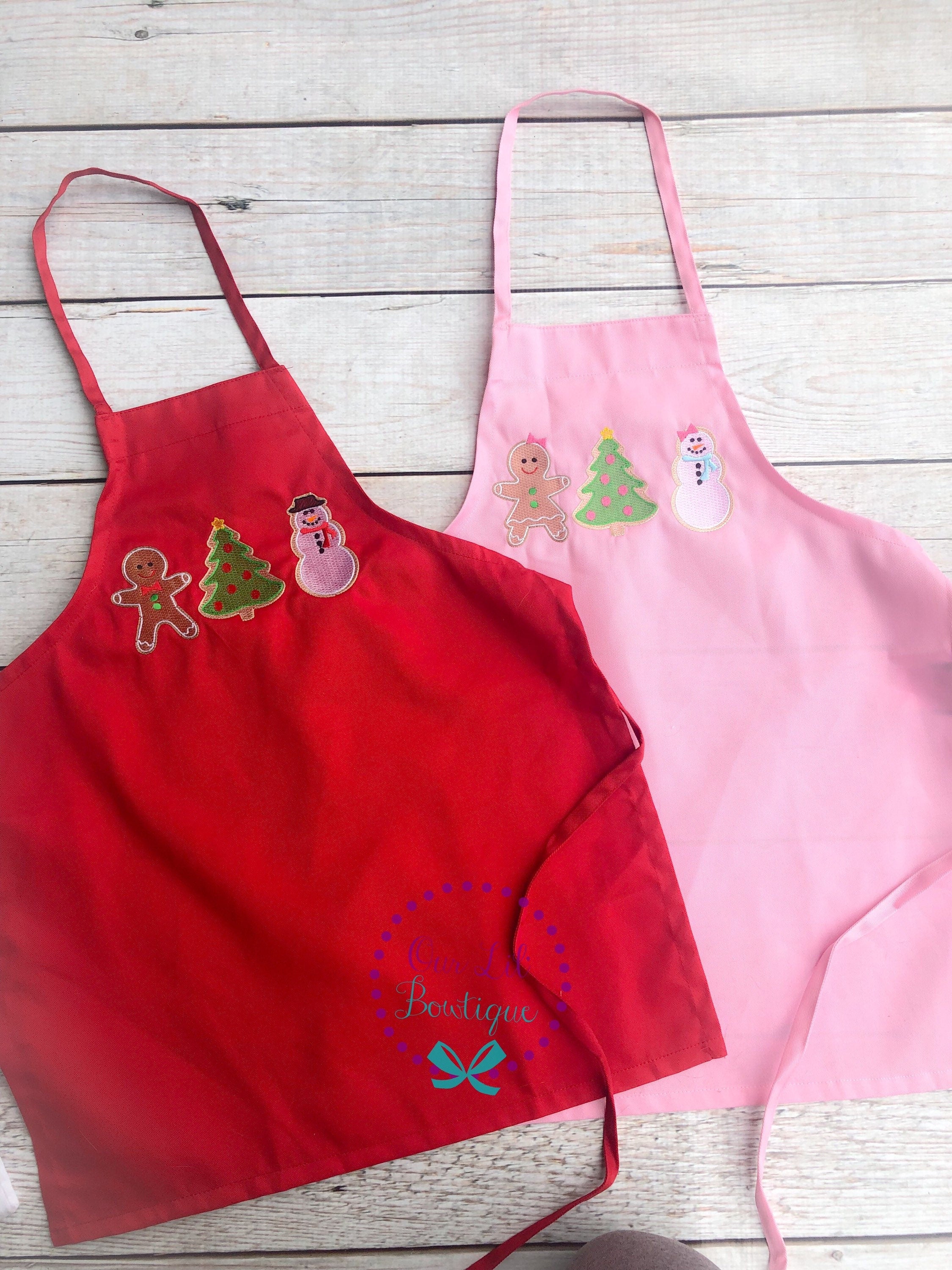 Christmas Cookie Toddler Apron - Personalized Baking Gift