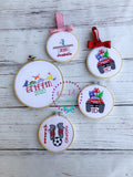 Personalized Embroidered Christmas Ornament: Custom Keepsake Gift