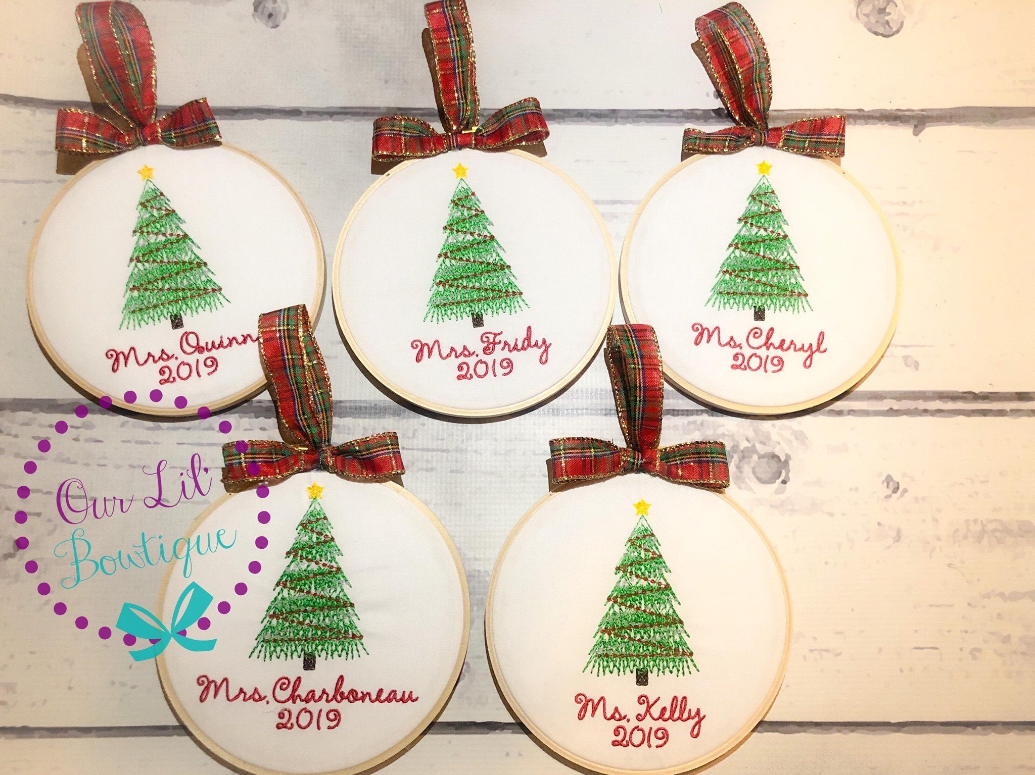 Personalized Embroidered Christmas Ornament: Custom Keepsake Gift