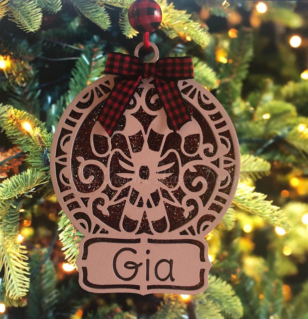 Laser cut Wood Christmas Ornament - Rustic Decor - Christmas Decor - Wood Ornaments - Christmas Gift - Personalized - Farmhouse Christmas