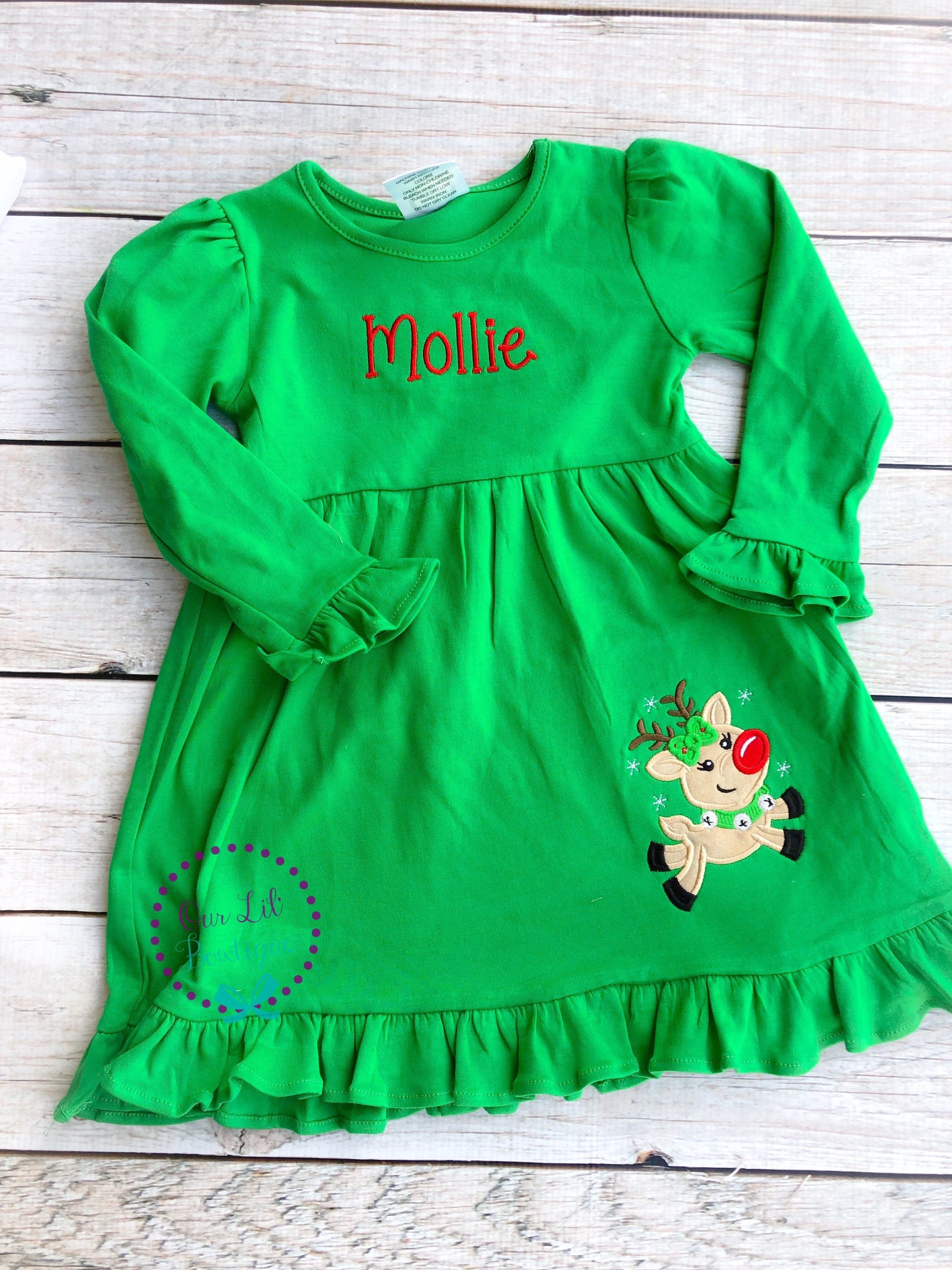 Deer Christmas Shirt: Personalized Reindeer Kids Shirt