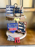 Baseball Tiered Tray Decor - Game Day - Love Baseball - Baseball is Life - Sports Themed Tiered Tray - Finished Tiered Tray Set -Home Decor