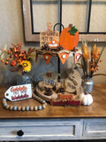 Thanksgiving Tier Tray Decor - Fall Tiered Tray Bundle - Pumpkin Pie - Fall Themed Tiered - Turkey Tier Tray - Fall Farmhouse Decor-3D Sign
