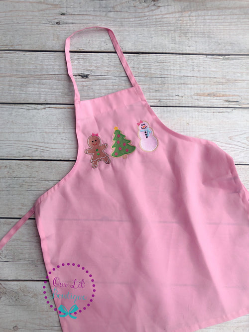 Christmas Cookie Toddler Apron - Personalized Baking Gift