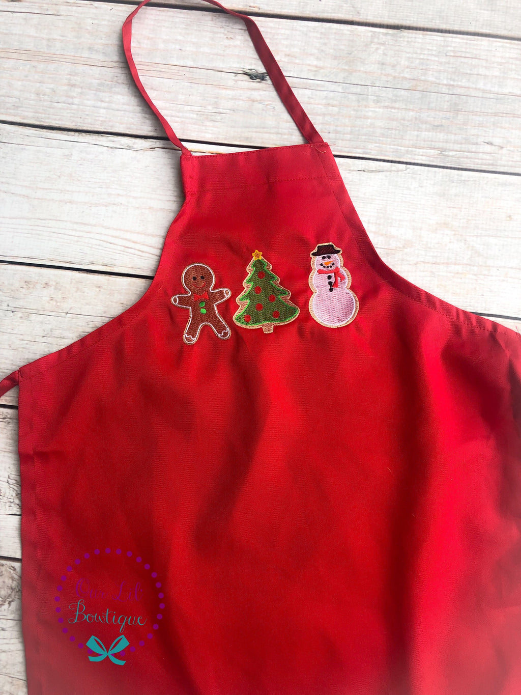 Christmas Cookie Toddler Apron - Personalized Baking Gift