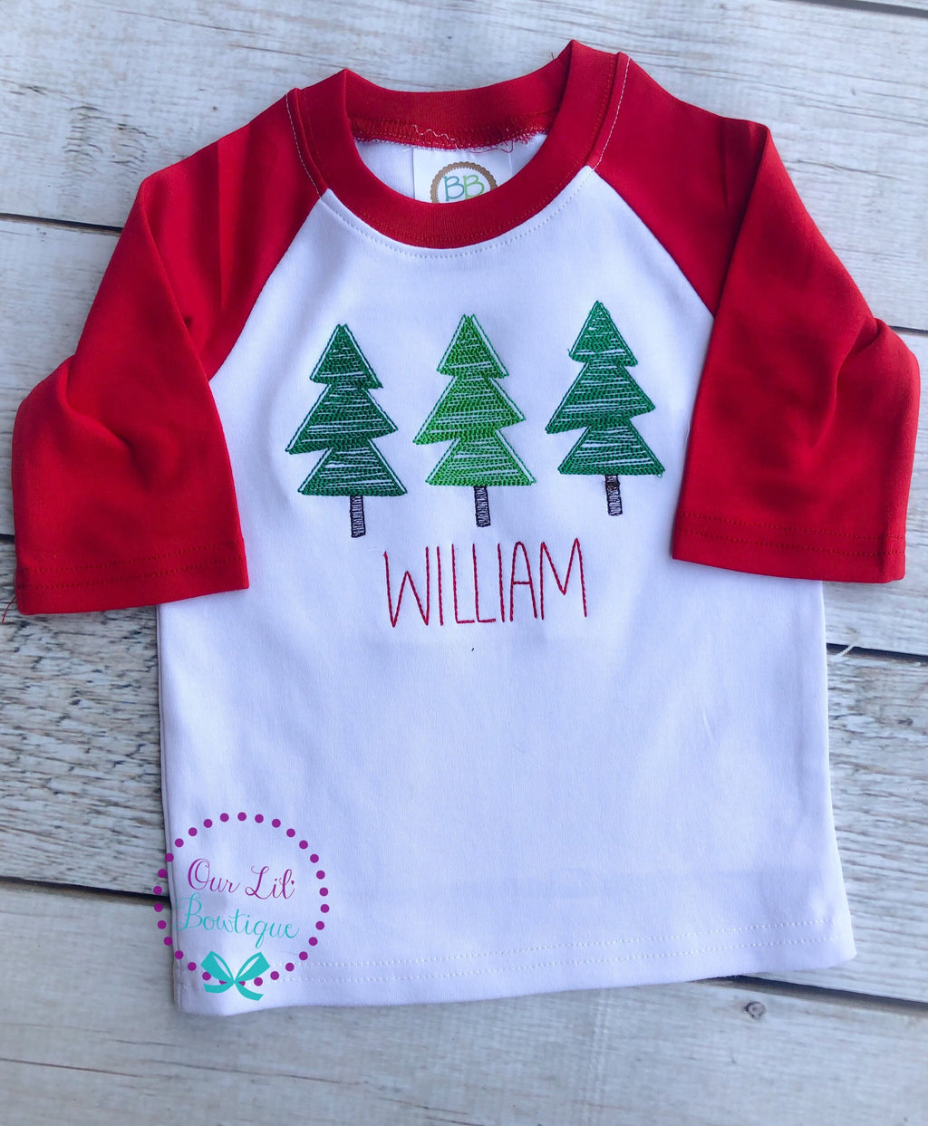 Girls Christmas Tree Shirt - Girls Christmas Shirt - Christmas Tree- Girl - Christmas Shirt - Pink Christmas Tree