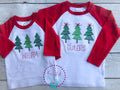 Girls Christmas Tree Shirt - Girls Christmas Shirt - Christmas Tree- Girl - Christmas Shirt - Pink Christmas Tree
